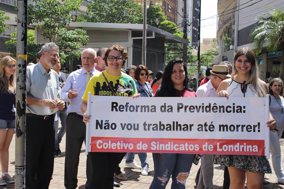 "REFORMA DA PREVIDÊNCIA NÃO PODE PASSAR", AFIRMAM SINDICALISTAS"