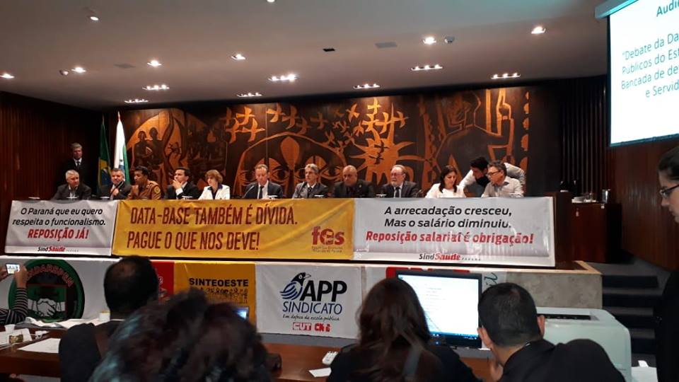 AUDIÊNCIA PÚBLICA DOS DEPUTADOS COMPROVOU QUE GOVERNO TEM DINHEIRO PARA PAGAR A DATA-BASE E SERVIDORES DO ESTADO VÃO PARAR NO DIA 29 DE ABRIL