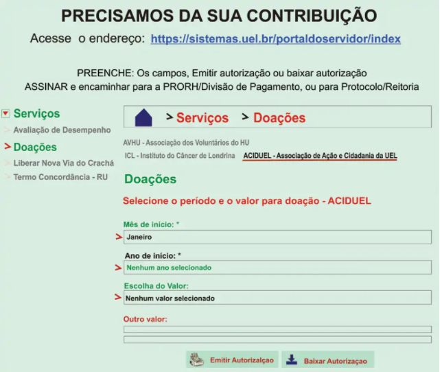Aciduel reativa campanha de apoio a servidores da UEL/HU