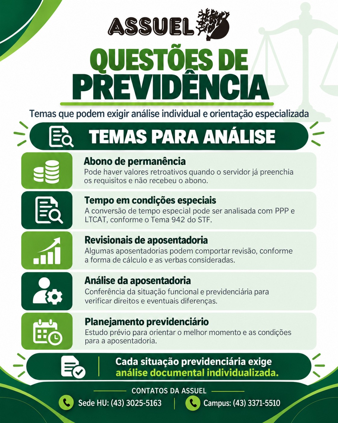 AÇÕES QUE JÁ BENEFICIARAM SERVIDORES